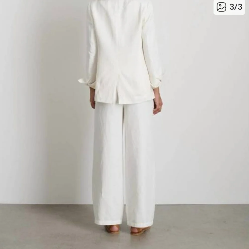 NEW ALEX MILL women's janine twill blazer in ecru linen Size XS
